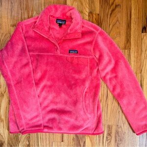 Women’s Medium Pink/Salmon Patagonia Re-tool Half- Snap pullover